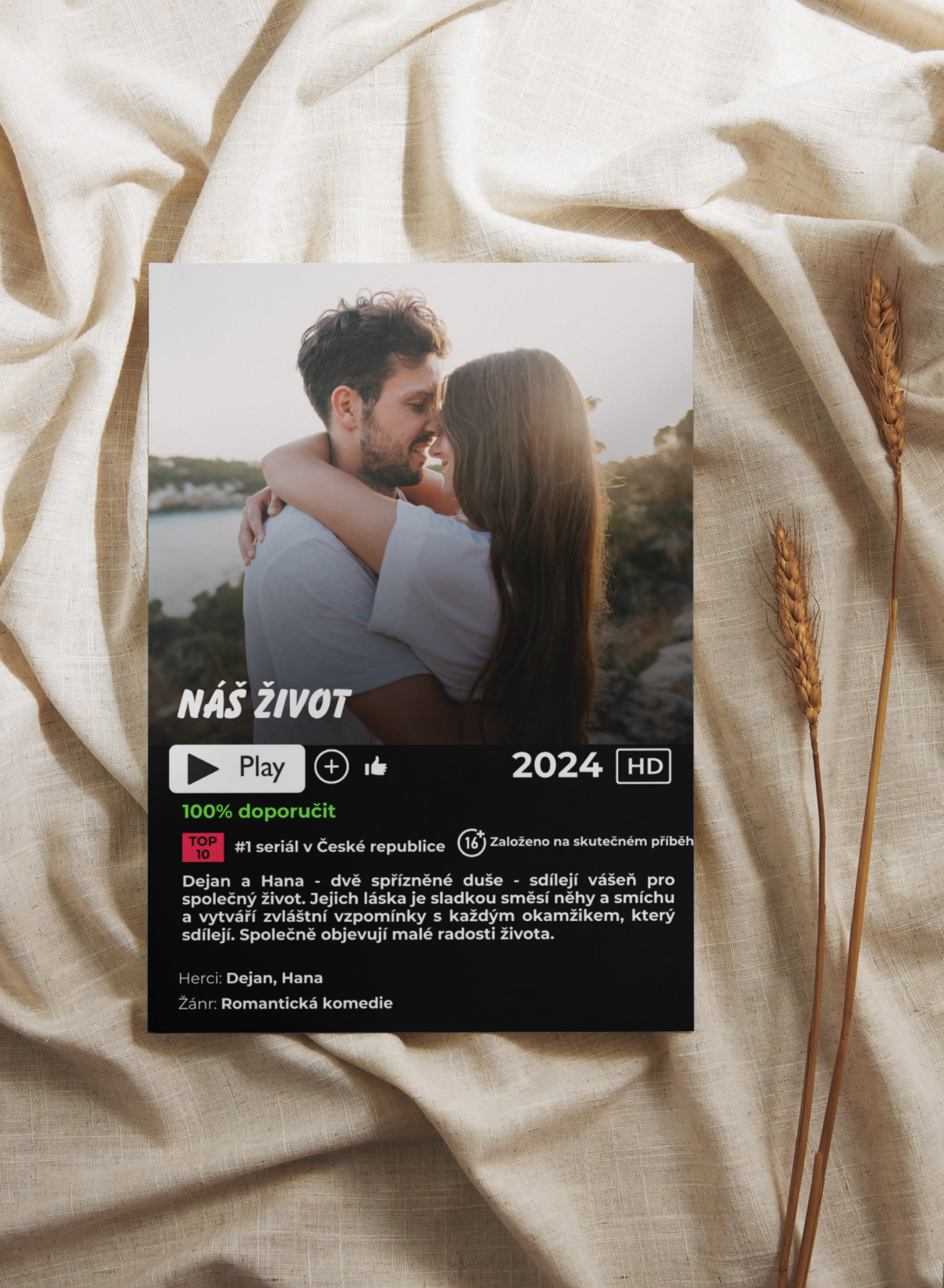 Paměťové plexisklo inspirované "Netflix"