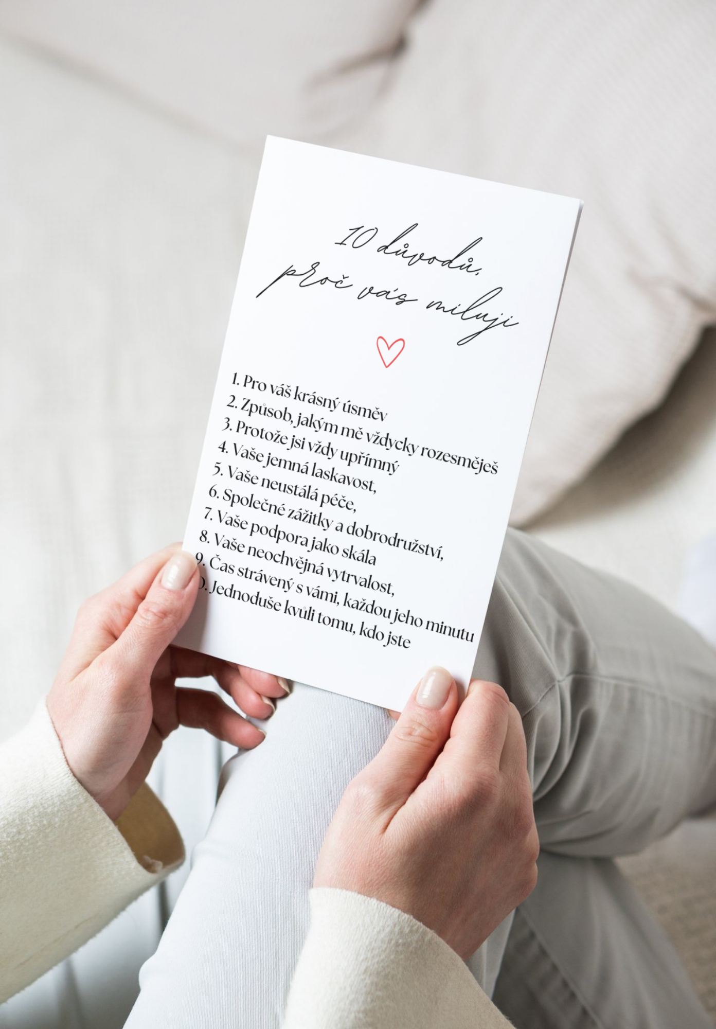 Pamětní plakát 10 důvodů, proč vás miluji