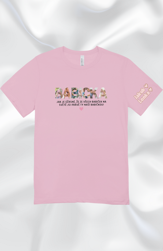 Tričko s nápisem "BABICKA"