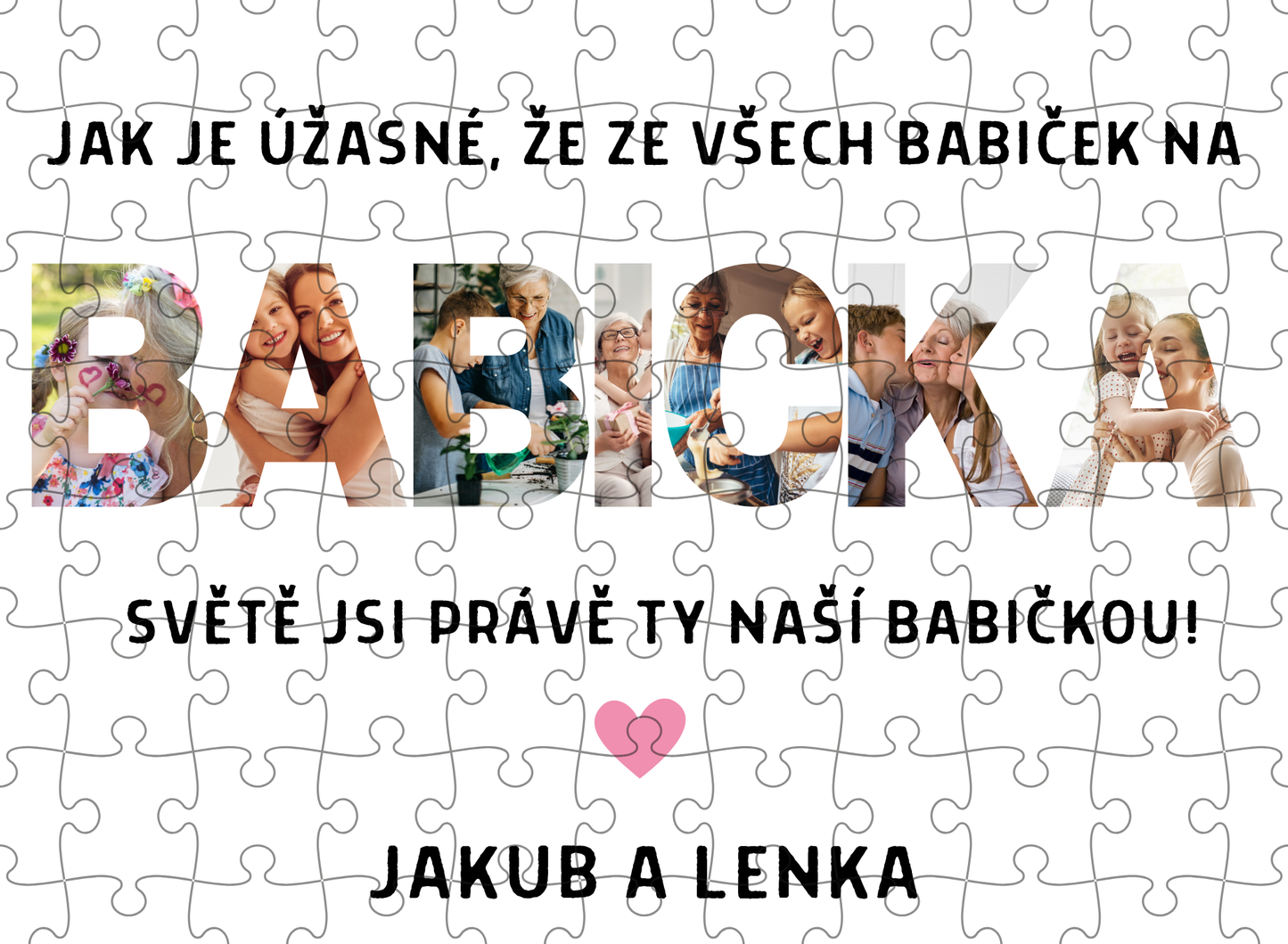 Pamětní puzzle "BABIČKA"